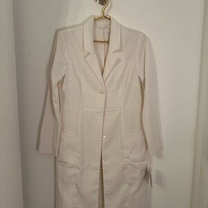 Jaanuu Cream Button-Up LabCoat
